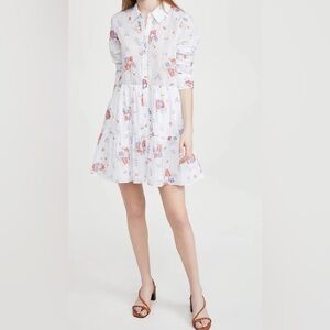 Veronica Beard Jeans Jemila Shirtdress in Off White Multi